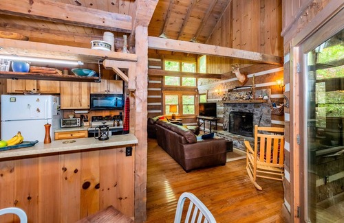 Walland Cabina | Woodsy Cabin Blackberry Mountain on Reed Creek | Fireplace | Pet Friendly | Townsend | River Tubing
