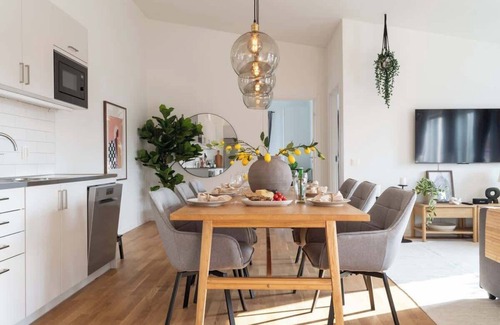 Bastad Condominio | Youthful 3BR Flat w Balcony and Hobby Game Board