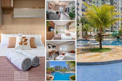 2 Quartos com Varanda a 300m RioCentro Wi-Fi 120mbps e Cozinha Completa - Condomínio com Piscina, Estacionamento, Portaria 24h e Parquinho Infantil - Apartamento indicado para Grupos, Hóspedes a Trabalho e Crianças