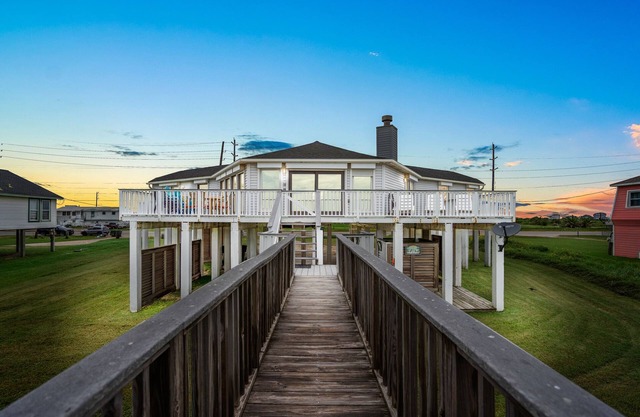 5 Bdr./ 3 baños * W. Casa frente a la playa de Galveston