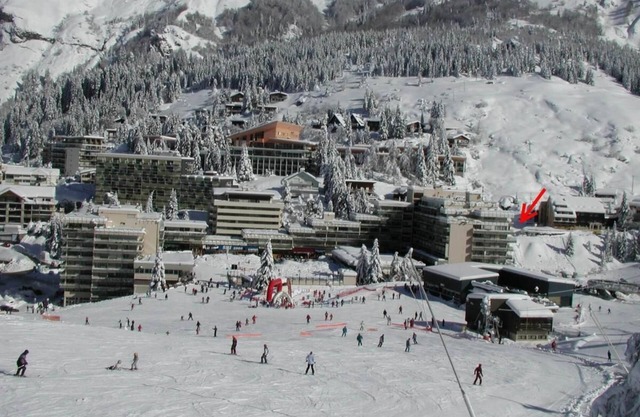 50m from ski slopes, 7th floor, view mountain, balcony, tv, 28m², Gourette