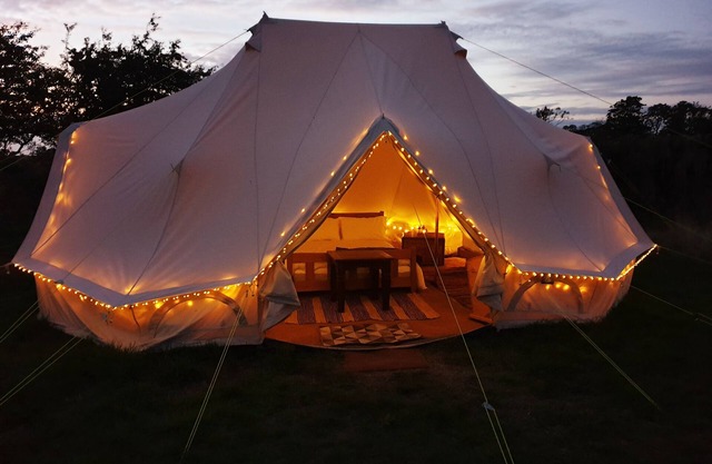 6m Emperor tent, near Whitby, with log burner