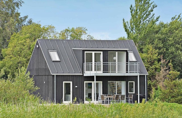 Moderna casa de vacaciones en Syddanmark con terraza