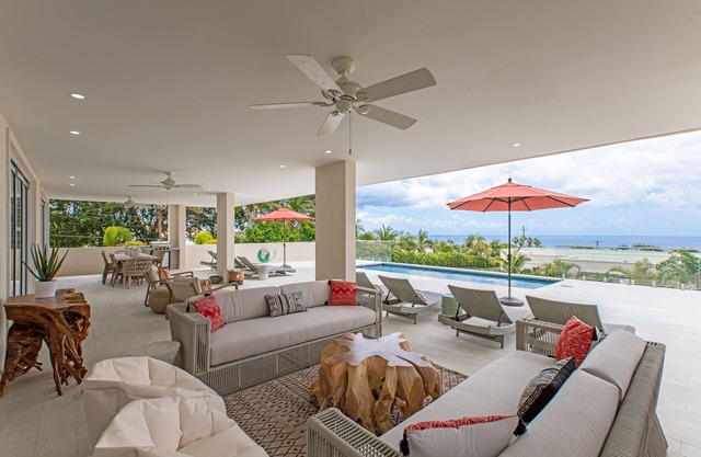 A spectacular villa offering panoramic sea views within this new luxury private