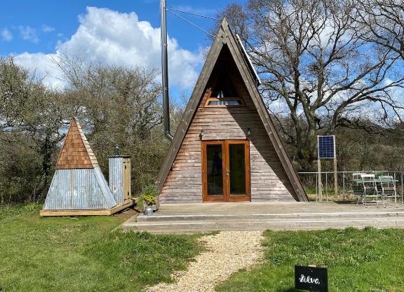 Aframe Tiny Home SILVA with private hot tub