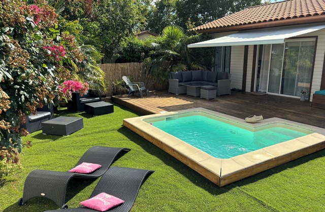 PROMO a finales de agosto septiembre Casa de madera piscina climatizada spa internet bicicletas calma