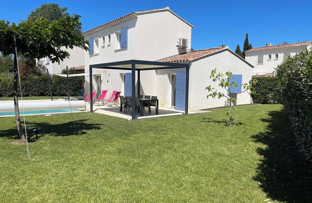 Alpilles (Paradou): Aupiho villa 6 pers. + piscina climatizada (habitación, clima.)