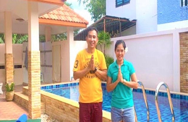 Villa con piscina increíble en el centro de Pattaya y calle peatonal y cálida hospitalidad