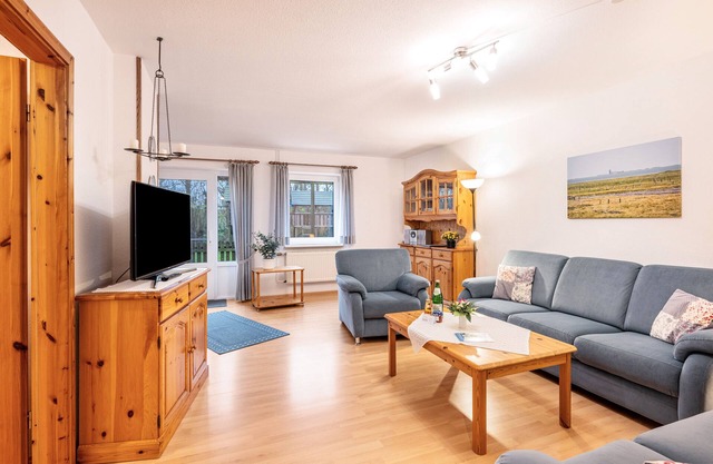 Apartamento 'Fereinhof Paulsen - Lachmöwe' con terraza privada, jardín compartido y Wi-Fi