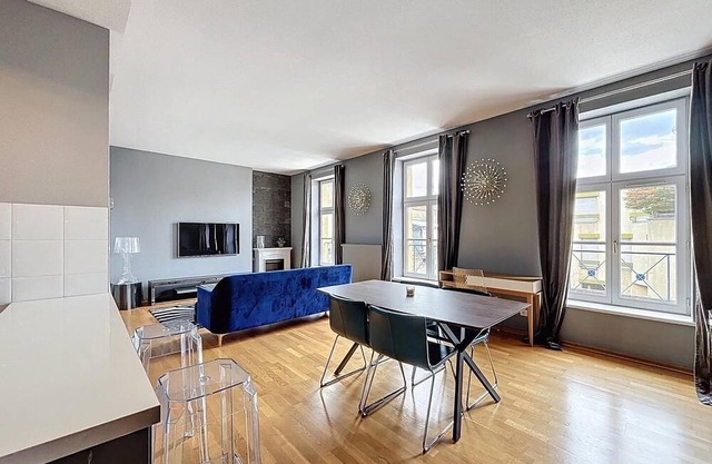 Apartment, high standard, view of the Cathedral and Temple Neuf, with parking lot