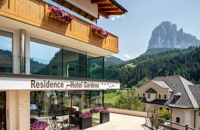 Apartamento 'Hotel Residence Gardena Sella' con vistas a la montaña, jardín y Wi-Fi