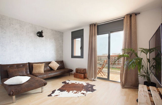 Apartamento 'Terraced Beach' con terraza privada, Wi-Fi y aire acondicionado