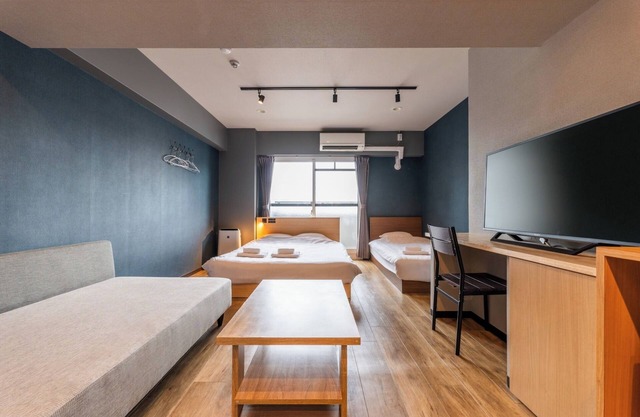 Apartment Type A double bed x 1 single bed x 1 - 3A / Osaka Ōsaka