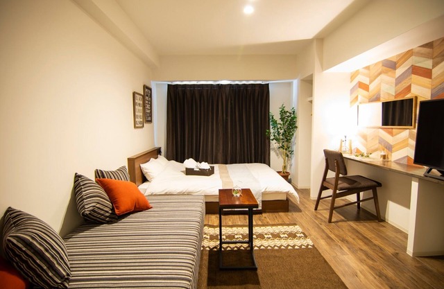 Apartment Type AC Double bed x 1 sofa bed x 1 - estay ebisu / Osaka Ōsaka
