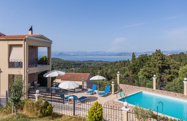 Apartamento 'Villa Spartera Sea View' con vistas al mar, Wi-Fi y aire acondicionado.
