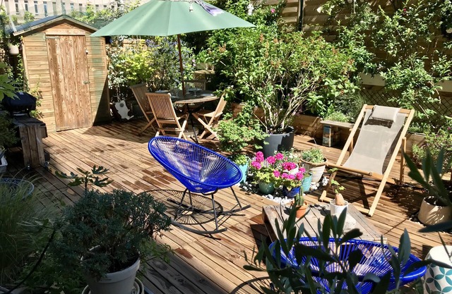 Apartamento con terraza jardín cerca de la Torre Eiffel 4 personas.