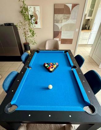 Appartement climatisé 3 étoiles T3 chic à Strasbourg avec billard et terrasse