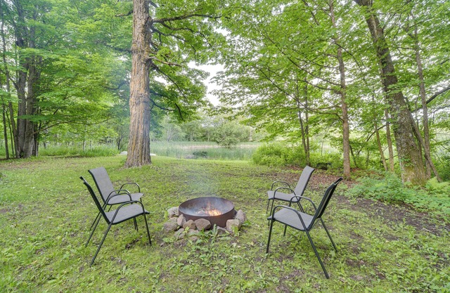 Authentic Log Cabin w/ Private Pond in Glidden