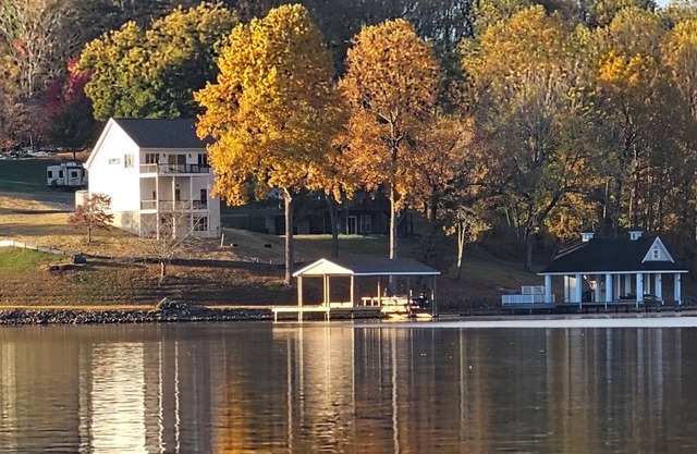 Lakeside Retreat in Goodview with Dock, Hot Tub, and Views!