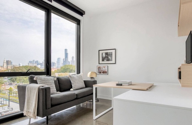 Awesome Pilsen Studio w/ Rooftop, Dog Run & Gym, nr L, by Blueground