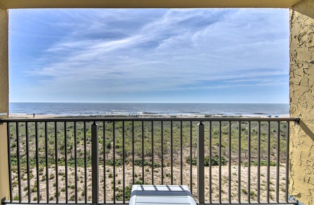 Balcony and Beach Access Inviting Ocean City Condo