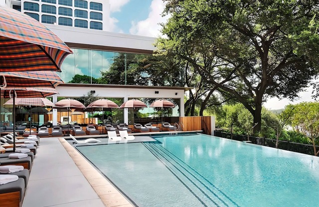 Bask in Modern Style Comfort! Downtown Views, Pet-friendly Property w/ Pool