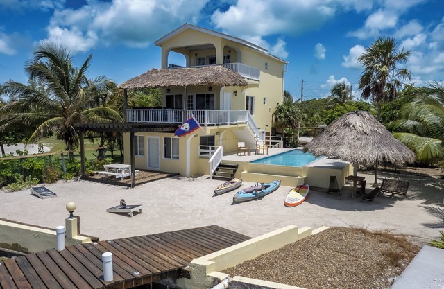 Beach Front Home with Large Pool