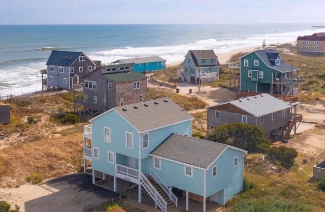 Beachfront 5-bedroom vacation home steps to the beach with hot tub!