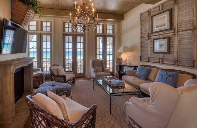 Extraordinaria casa de playa frente al golfo y paseo privado - Área de Rosemary Beach