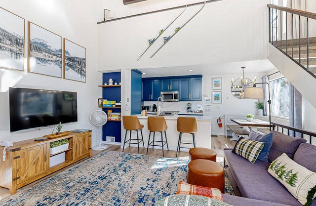 Beautiful condo with modern appliances, two decks, and shared pool
