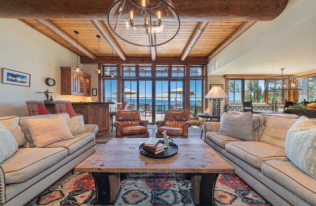 Beyond the Blue Lakefront Escape by Tahoe Getaways - Pet Friendly, 6BR with Pier, Buoy & Hot Tub
