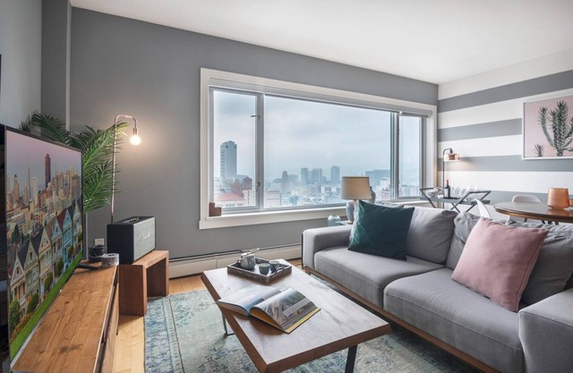 Bright Nob Hill Studio w/ Gym, Sauna + City View by Blueground