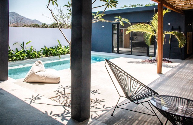 Brutalist Chic Beach Bungalow with Pool