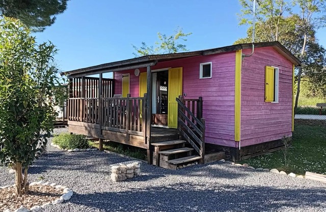 Camping l'Olivier *** - Chalet Eco 2 bedrooms 4 people