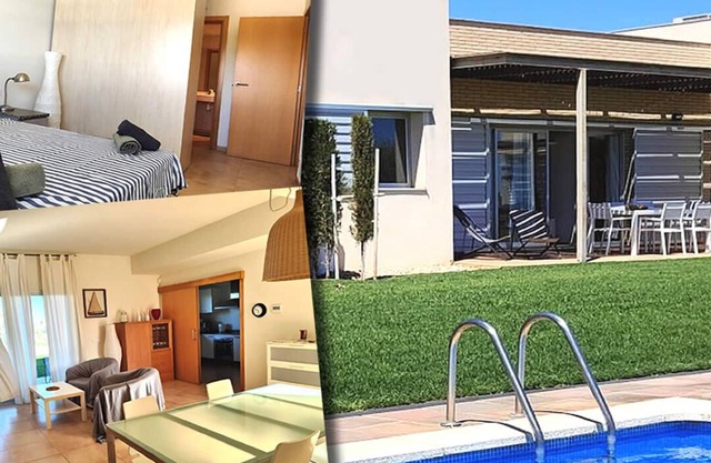 Casa de una sola planta con gran terraza y piscina, confortable y tranquila