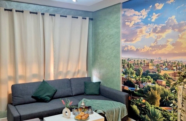 Charming 2-bedroom apartment in enchanting Marrakesh with WiFi, AC, Balcony