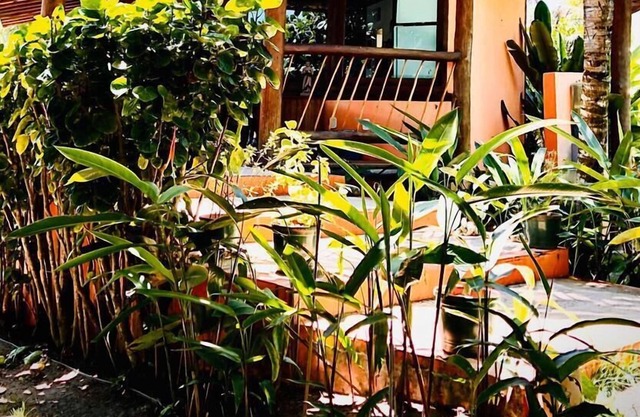 Encantadora casa en el espejo de la playa