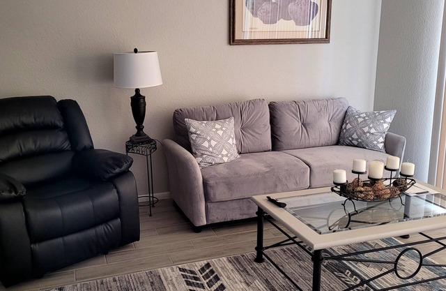 Charming townhome with 2 bedrooms and 2 baths in a gated 55+ community.