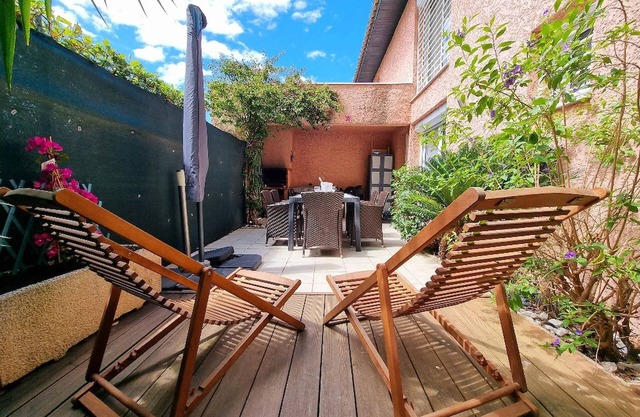 ¡Encantadora villa en residencia con piscina en St Cyprien!