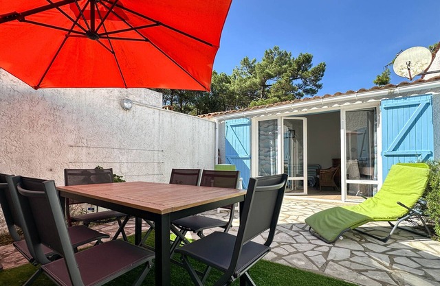 Villa Familiar en La Palmyre, 2 Habitaciones, Cerca de la Playa, Patio, BBQ y Aparcamiento