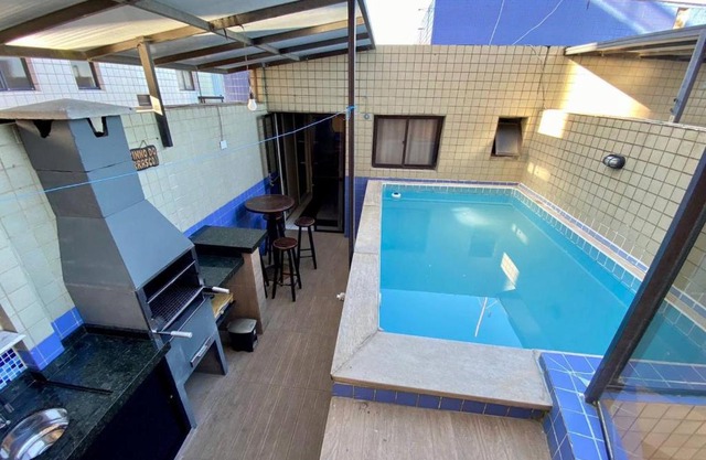 Cobertura Piscina Privativa frente e Vista Mar Centro Mongaguá