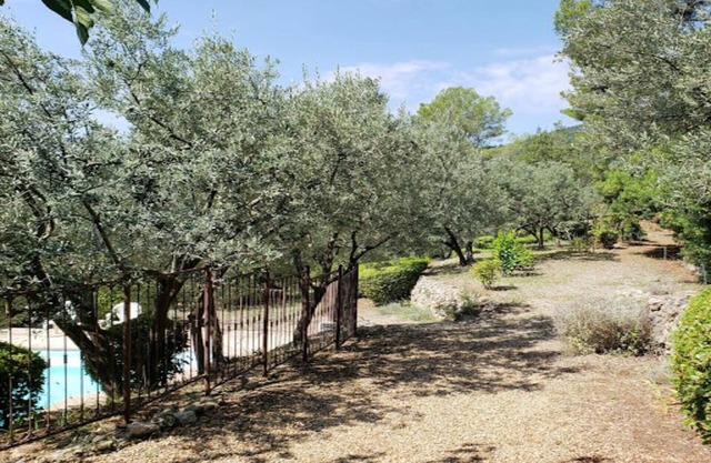 Cómoda villa provenzal con excelentes vistas, piscina, jardín y más de 60 olivos.