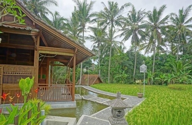 Villa de estilo rústico y vistas a Ricefield!