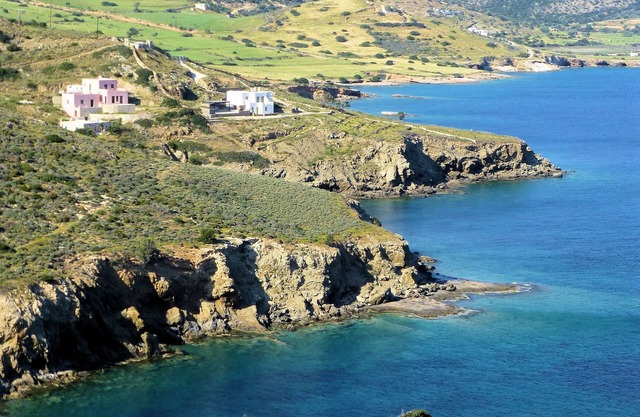Borde Naxos Villa playa Mier a tus pies. Direkt am Strand