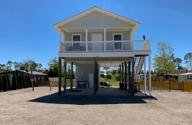 Dog-friendly home blocks from the beach with patio, balcony, & outdoor shower