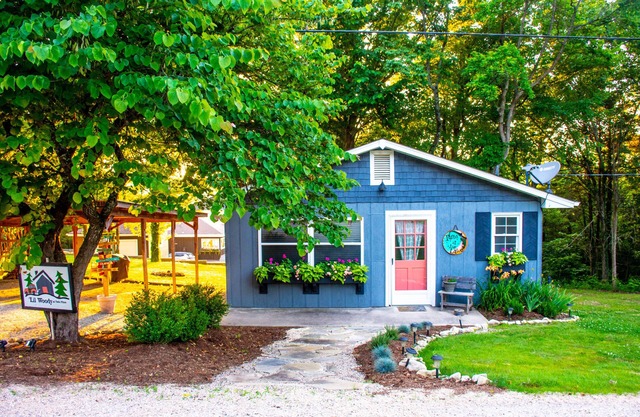 Estudio que admite mascotas, terraza con vista al lago, cerca de Eureka Springs, Wi-Fi gratis