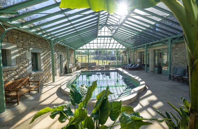 Mas des Sylves heated indoor swimming pool in an exceptional natural setting