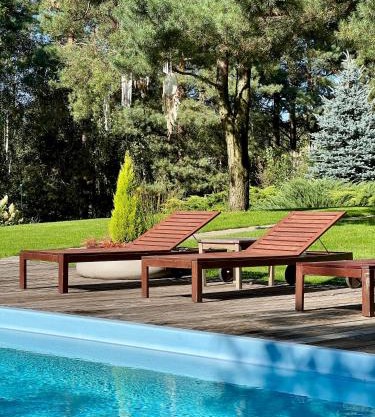 Domek LAVENDA z widokiem na rzekę - Basen, Jacuzzi, Sauna - Magiczny ogród - 0,5ha prywatnej przestrzeni