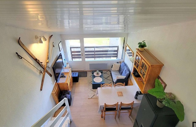 Dúplex con balcón sur, 4 personas, 1 hab, WiFi, lavadora, lavavajillas, Chaillol 1600