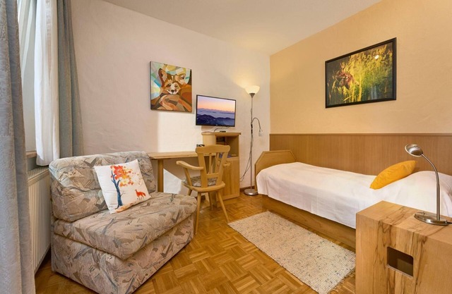 Habitación individual con baño y ducha.
